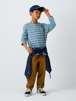 John Lewis Kids' Breton Stripe Top, Blue White Stripe - view 2, Blue White Stripe