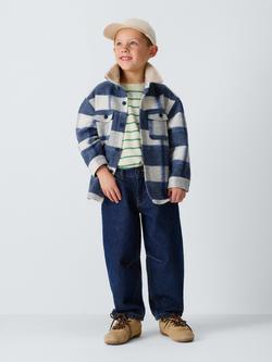 John Lewis Kids' Breton Stripe T-Shirt, White Green - view 2, White Green