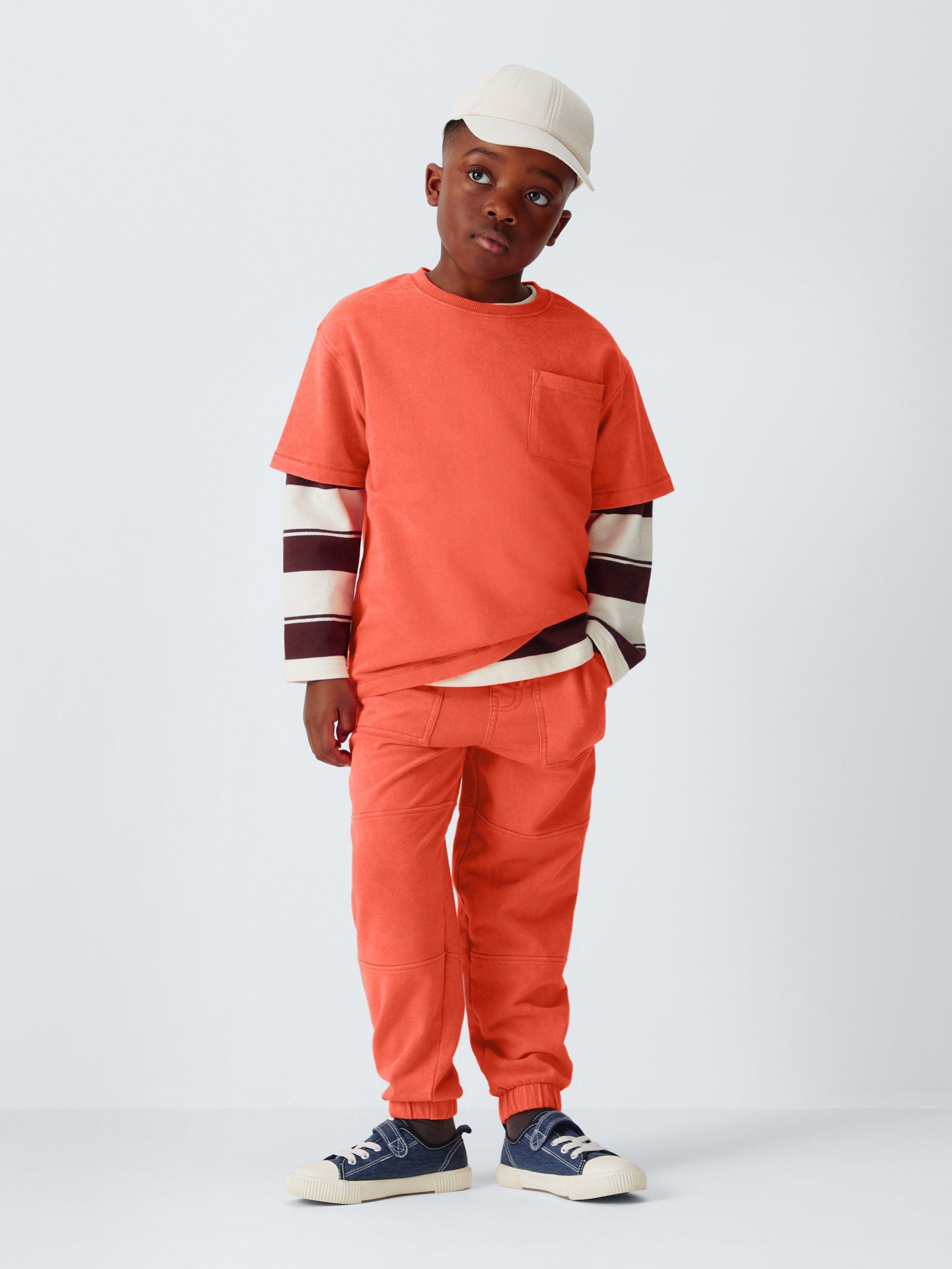 Product image 2 of 6, which shows John Lewis Kids' Optic Patch Pocket T-Shirt, Red, 3 years