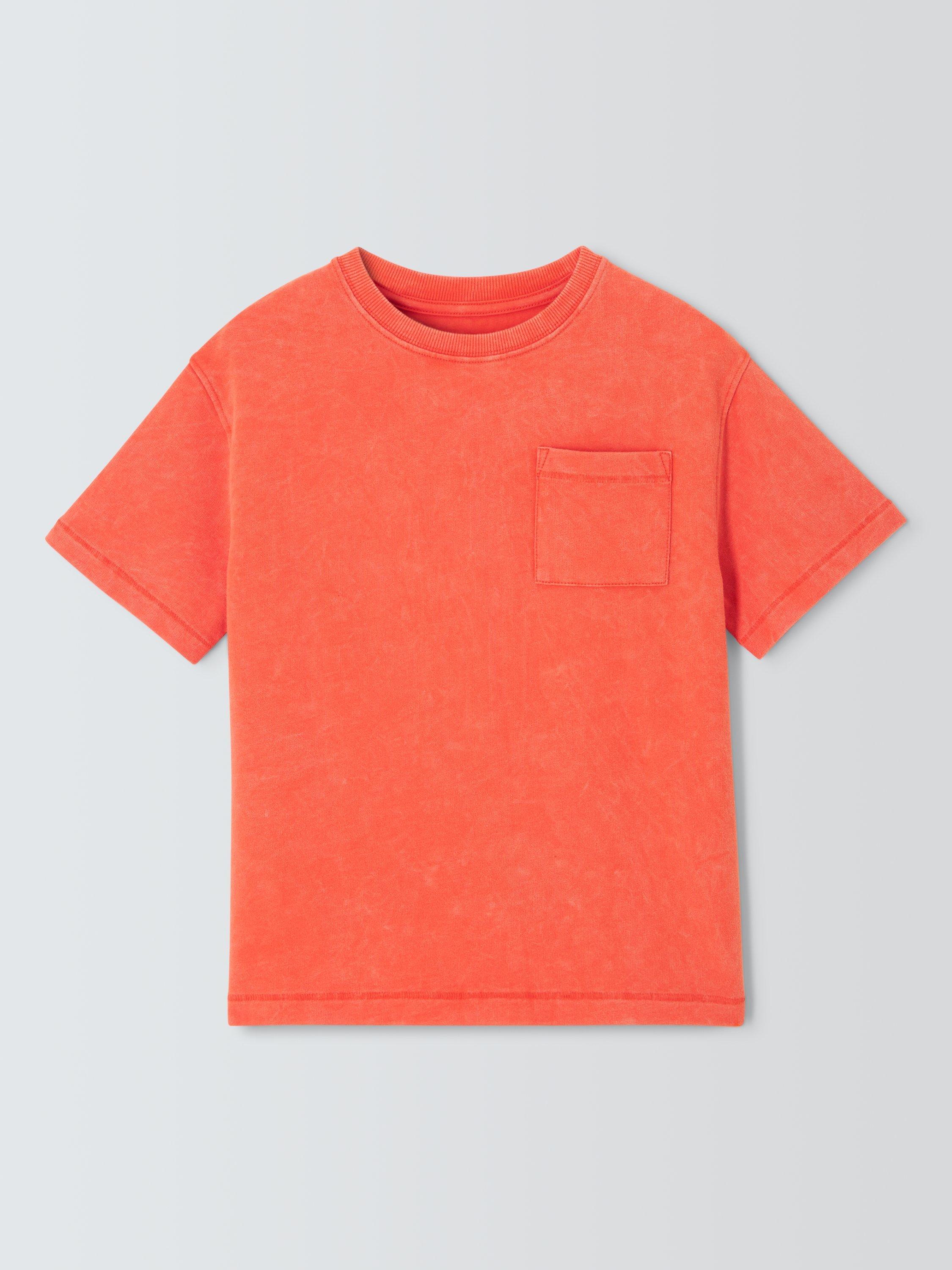 Product image 3 of 6, which shows John Lewis Kids' Optic Patch Pocket T-Shirt, Red, 3 years