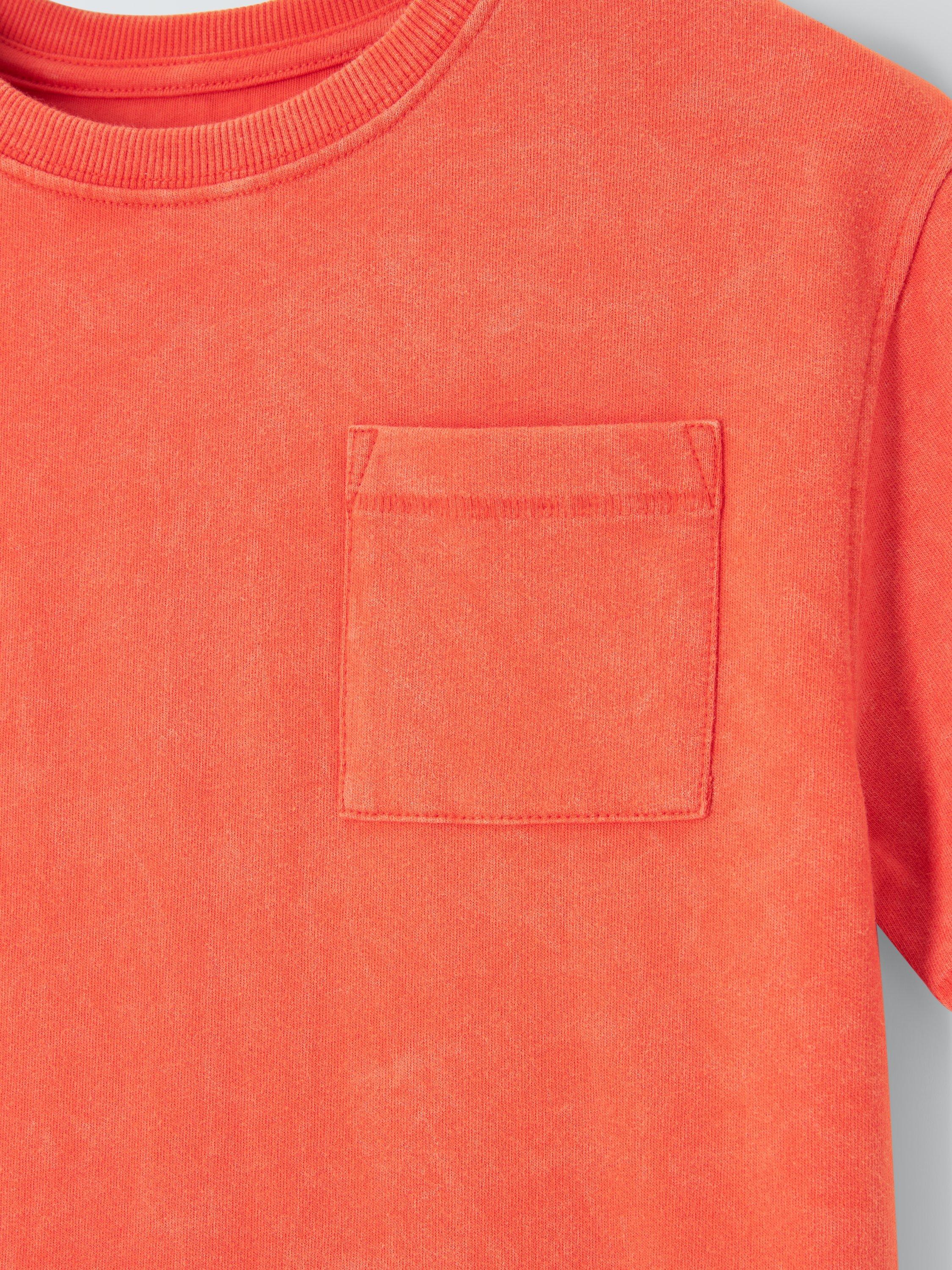 Product image 6 of 6, which shows John Lewis Kids' Optic Patch Pocket T-Shirt, Red, 3 years