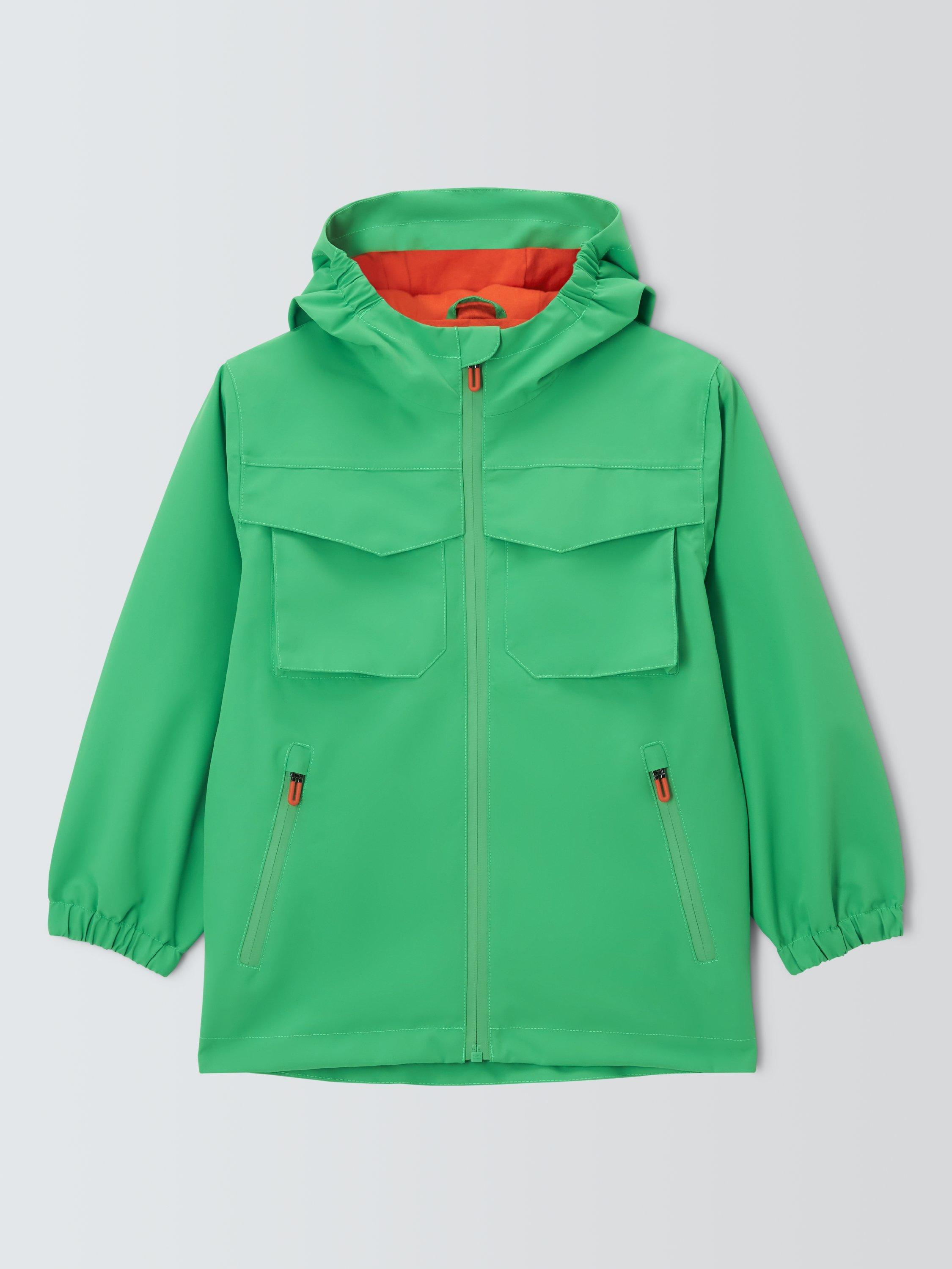 Product image 3 of 7, which shows John Lewis Kids' Waterproof Shell Jacket, Green, 3 years