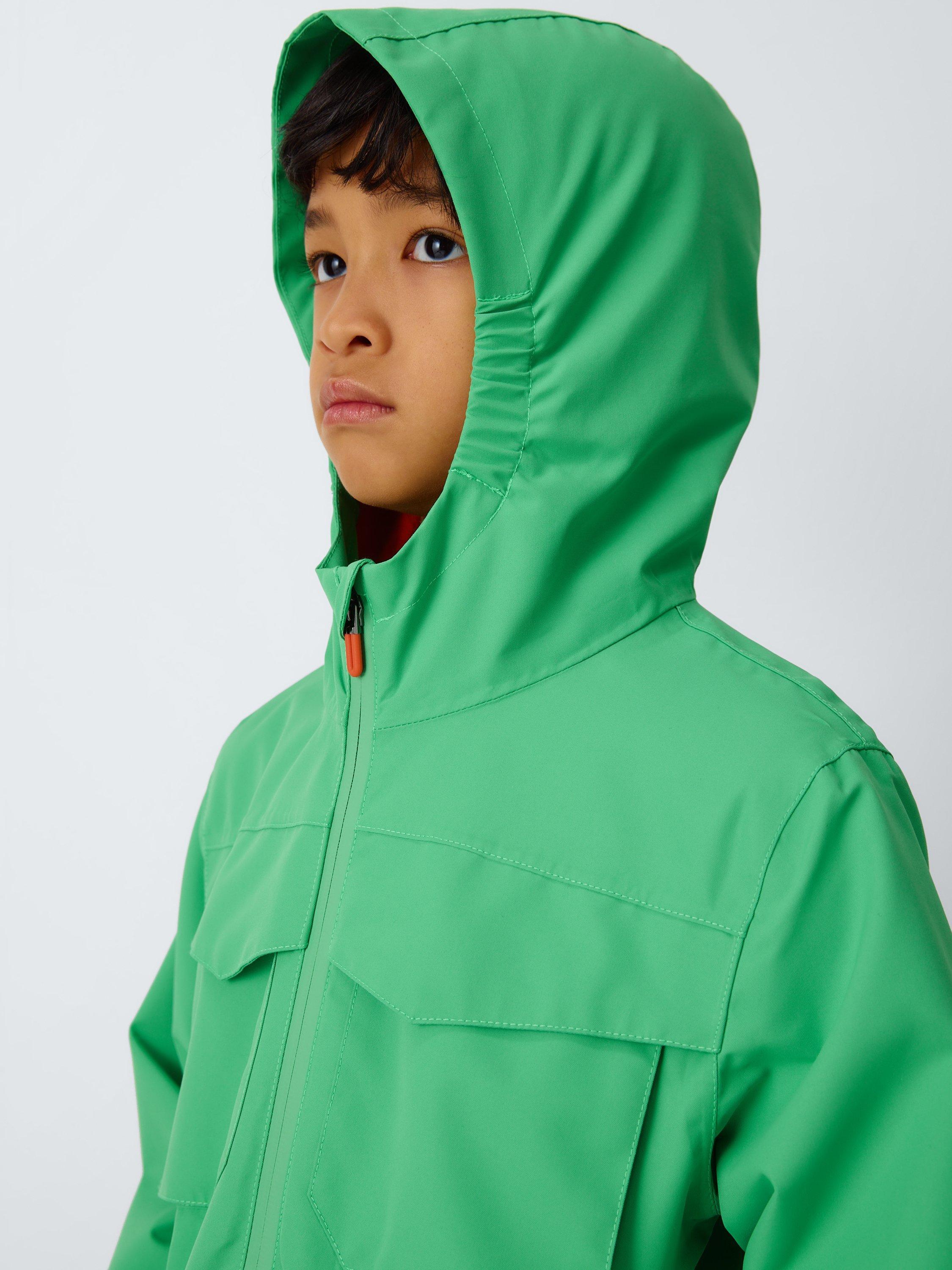 Product image 5 of 7, which shows John Lewis Kids' Waterproof Shell Jacket, Green, 3 years