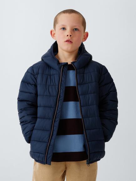 John Lewis Kids' Quilted Packaway Jacket, Navy, Navy