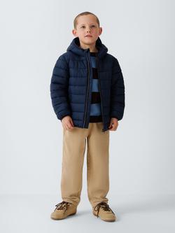 John Lewis Kids' Quilted Packaway Jacket, Navy - view 2, Navy