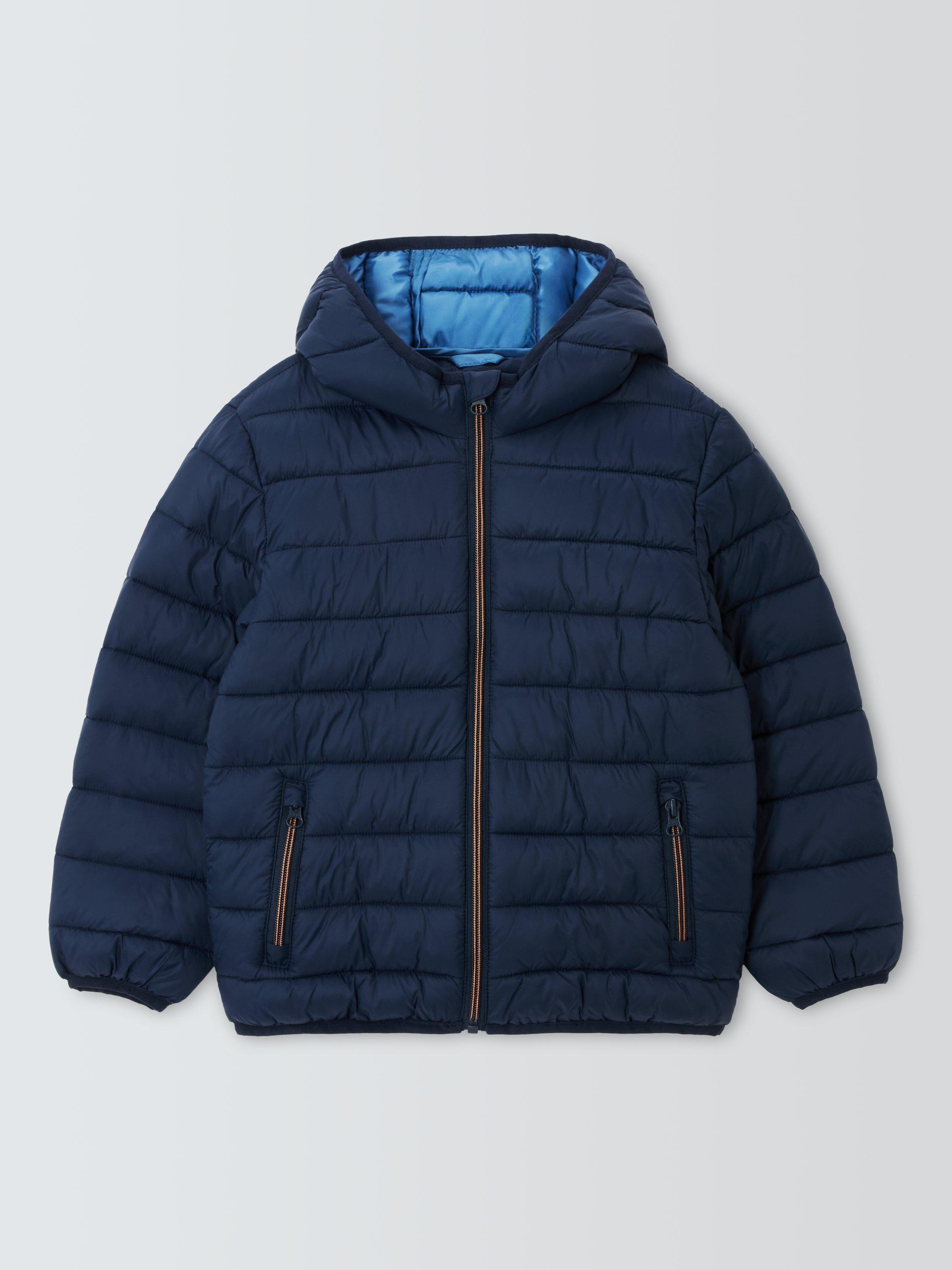 Product image 1 of 3, which shows John Lewis Kids' Quilted Packaway Jacket, Navy, 3 years