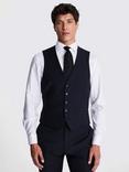 Moss X DKNY Wool Blend Slim Fit Waistcoat, Blue, Black