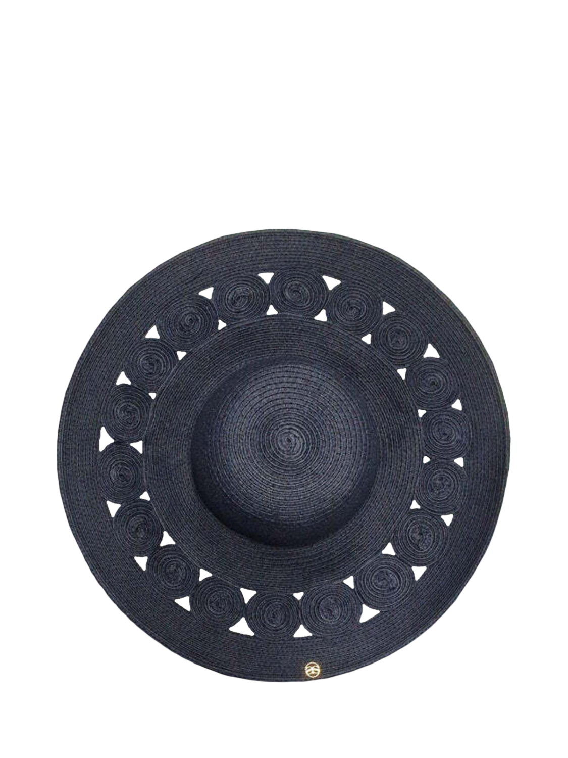 Product image 1 of 7, which shows Seaspray Cut Out Detail Sun Hat, Blue Navy, One Size