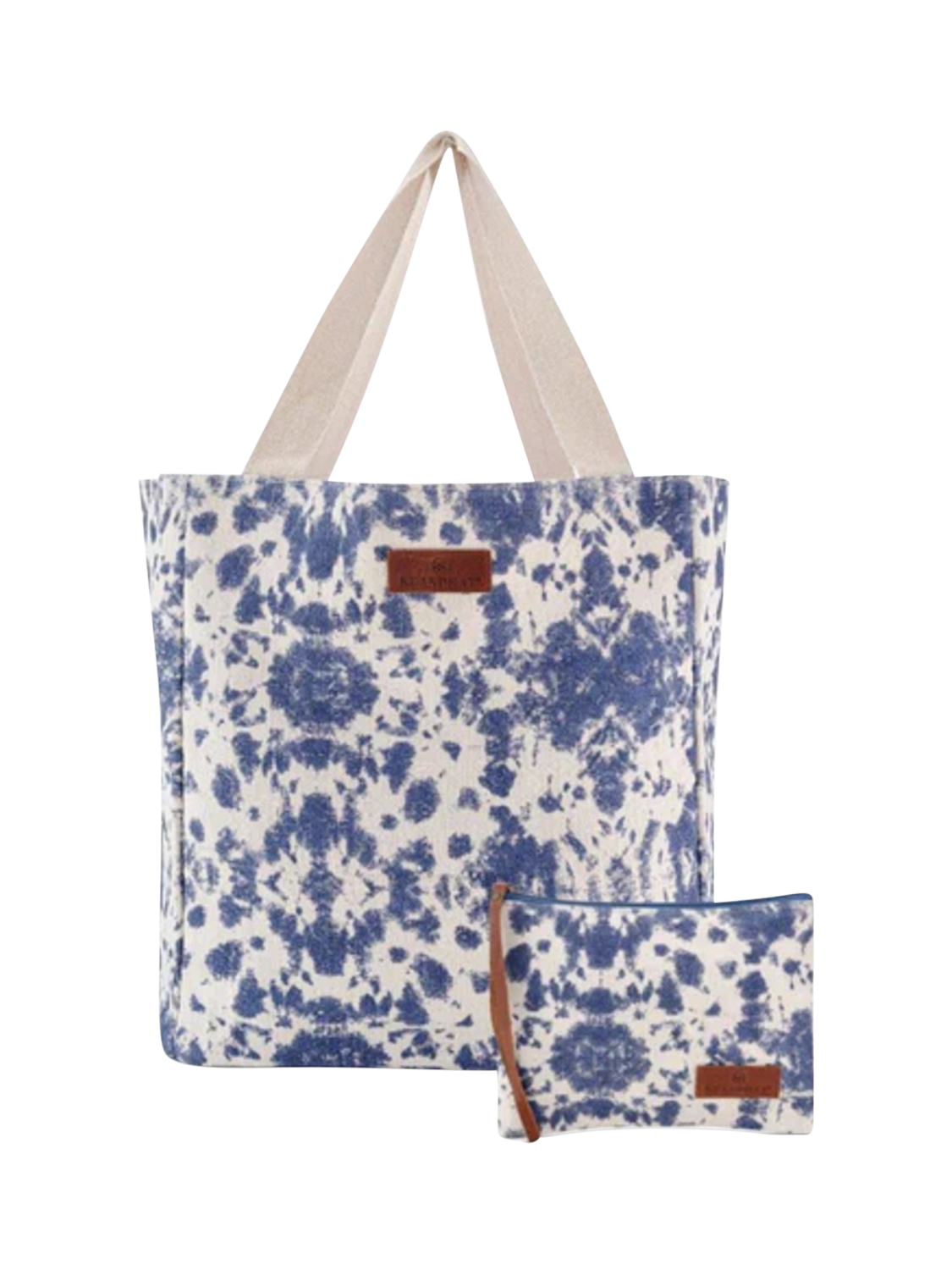 Product image 1 of 4, which shows Seaspray Tie-Dye Beach Bag & Purse Set, Natural, One Size