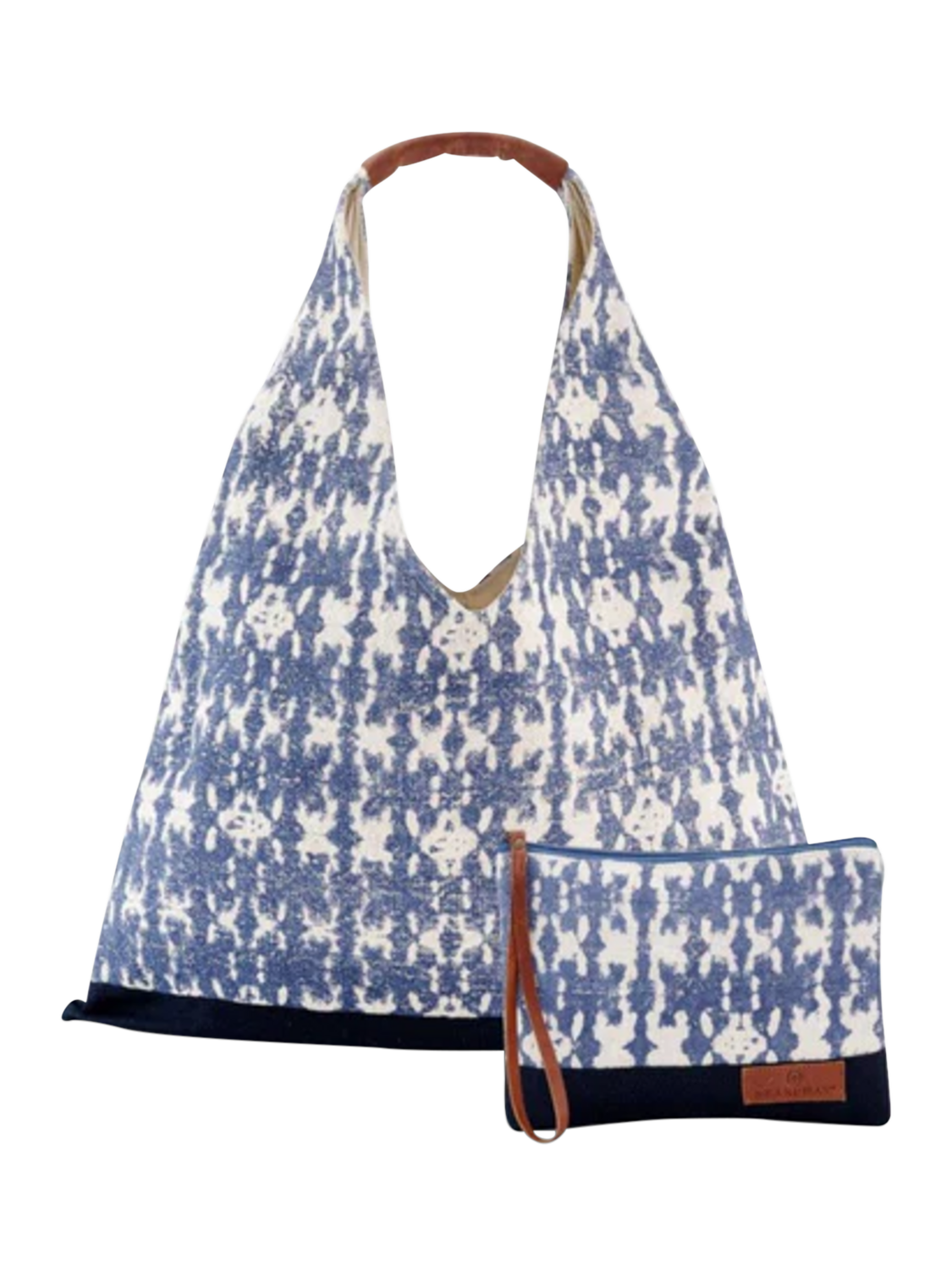 Product image 1 of 5, which shows Seaspray Tie-Dye Triangle Bag & Purse Set, Natural, One Size