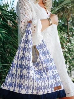 Seaspray Tie-Dye Triangle Bag & Purse Set, Natural - view 2, Natural