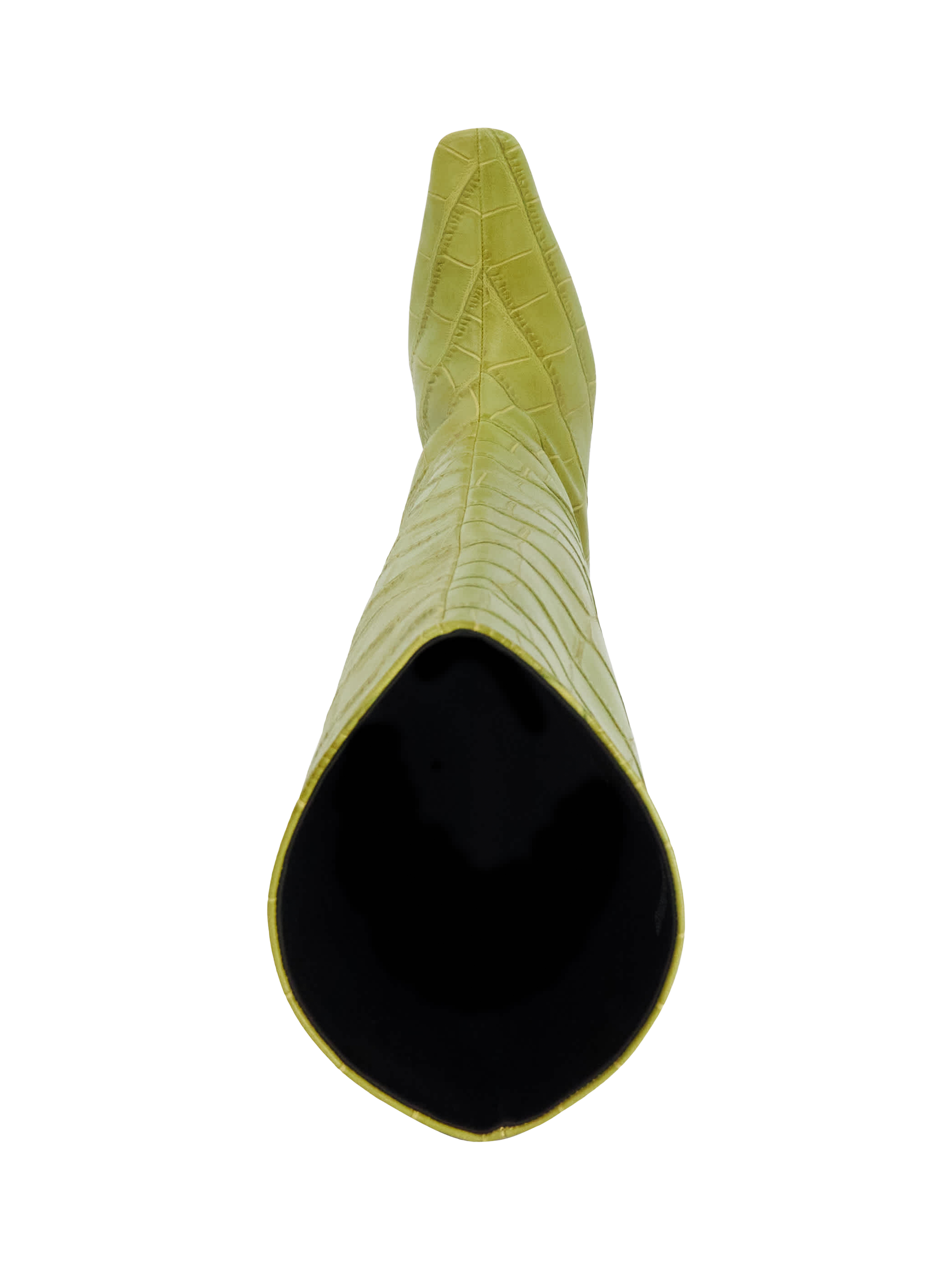 Product image 2 of 5, which shows Dune London Selinni Knee High Leather Boots, Green, EU36