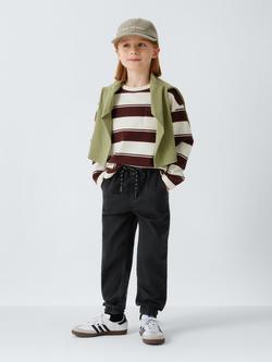 John Lewis Boy's Pull On Tapered Jeans, Black - view 2, Black