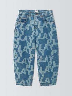 John Lewis Boy's Play Barrel Leg Jeans, Blue Multi, Blue Multi
