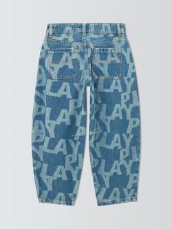 John Lewis Boy's Play Barrel Leg Jeans, Blue Multi - view 2, Blue Multi