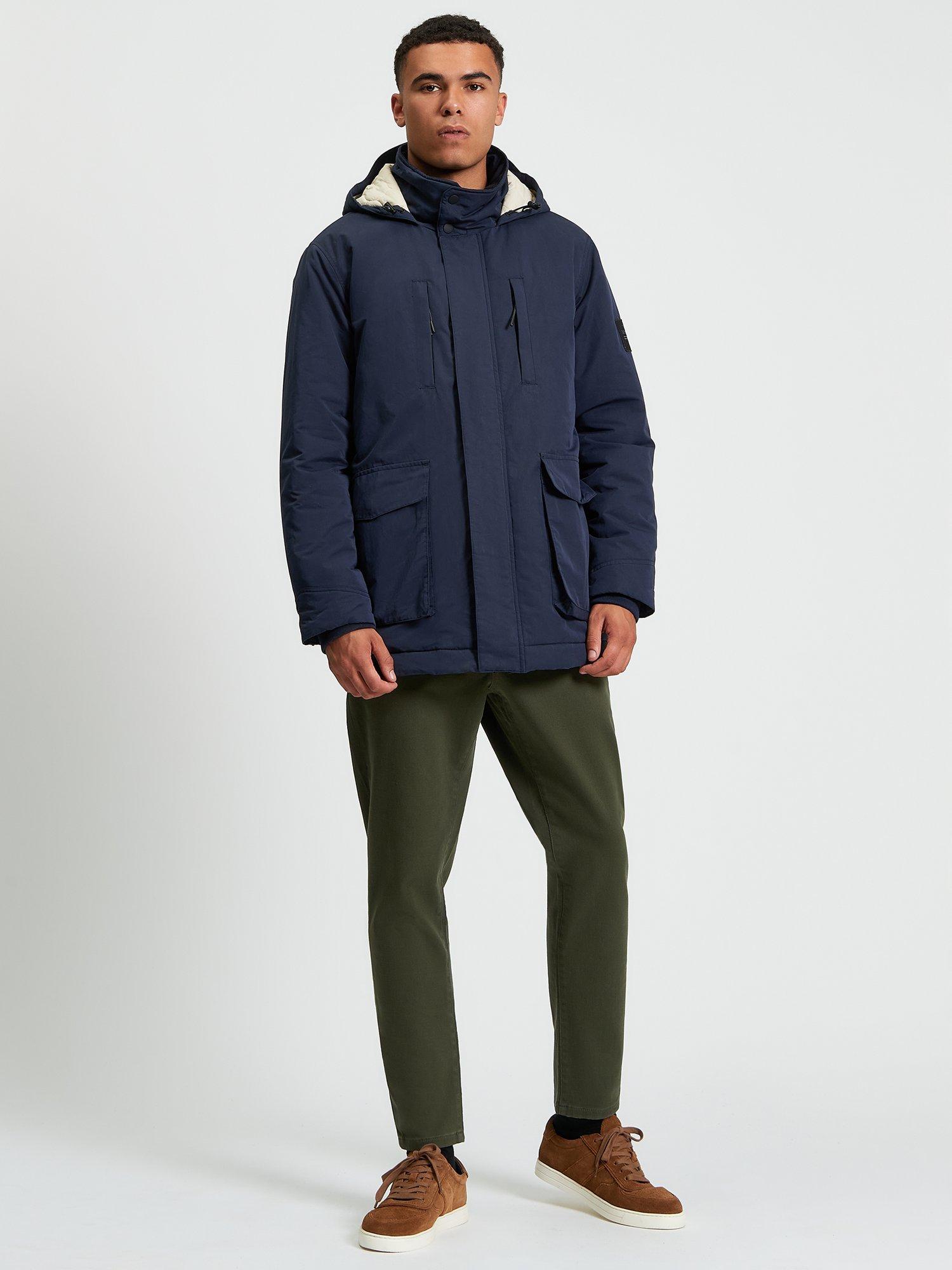 Product image 3 of 6, which shows Ben Sherman Heavyweight Parka Jacket, Dark Navy, S