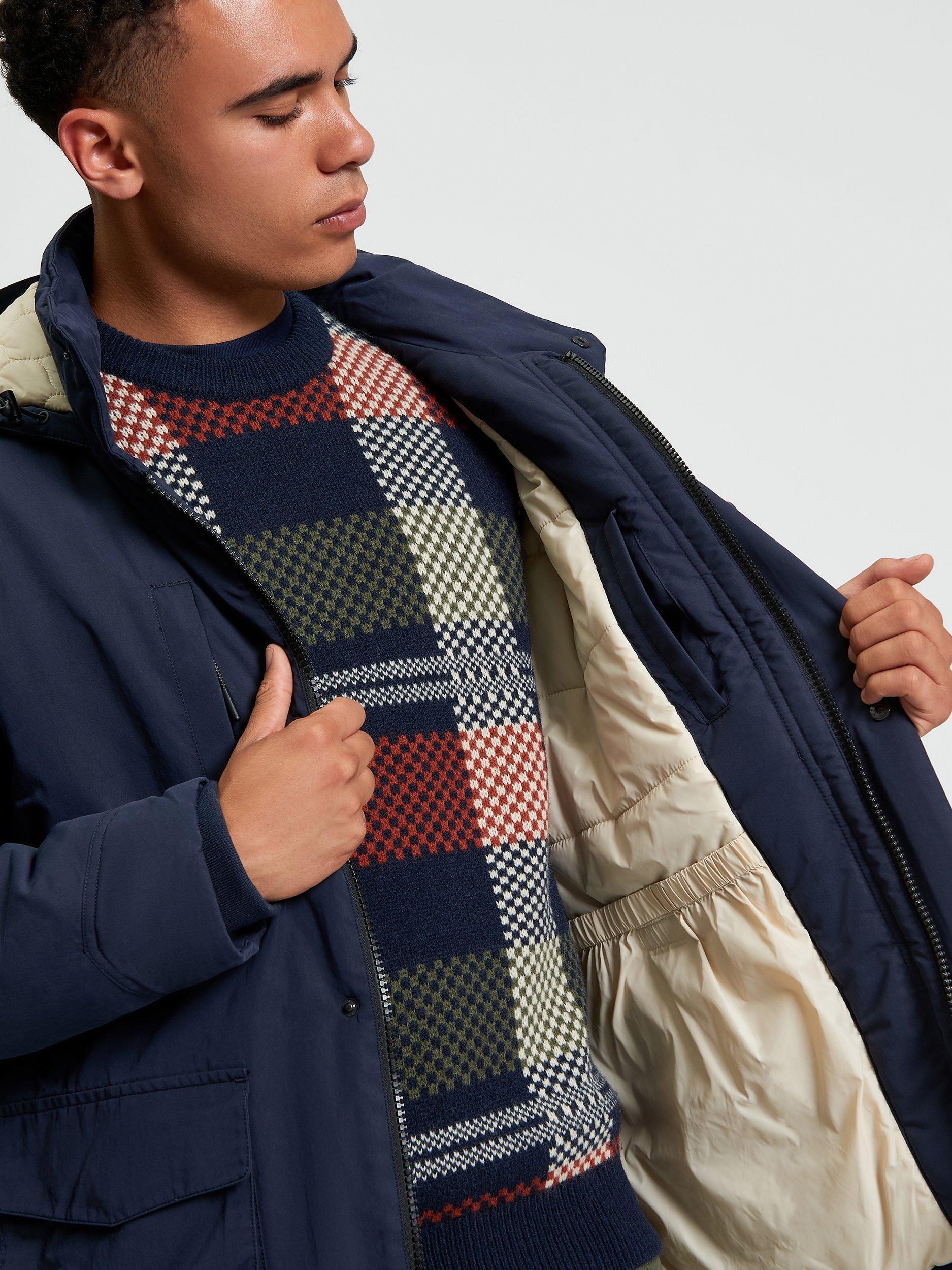 Product image 4 of 6, which shows Ben Sherman Heavyweight Parka Jacket, Dark Navy, S