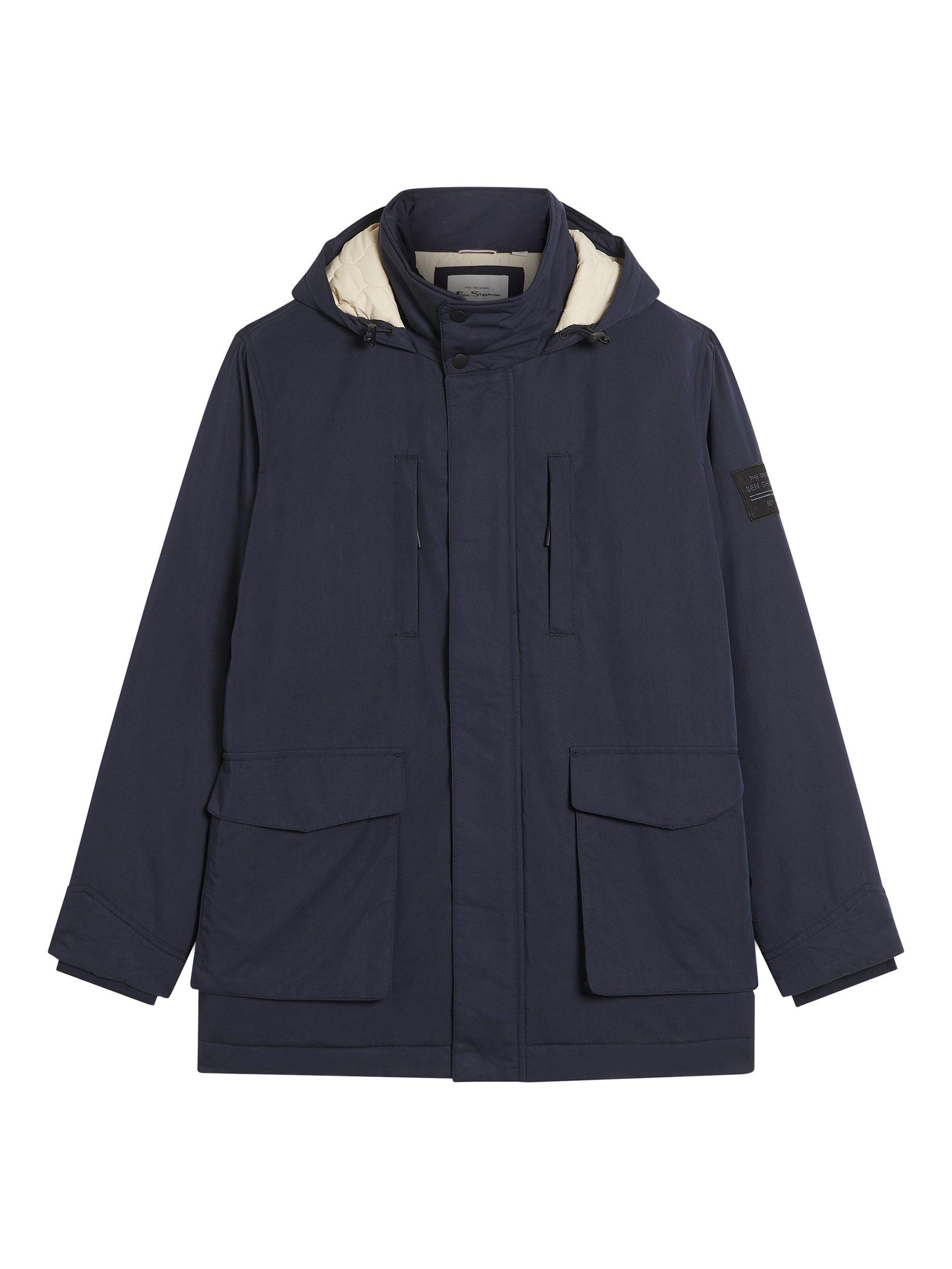 Product image 6 of 6, which shows Ben Sherman Heavyweight Parka Jacket, Dark Navy, S
