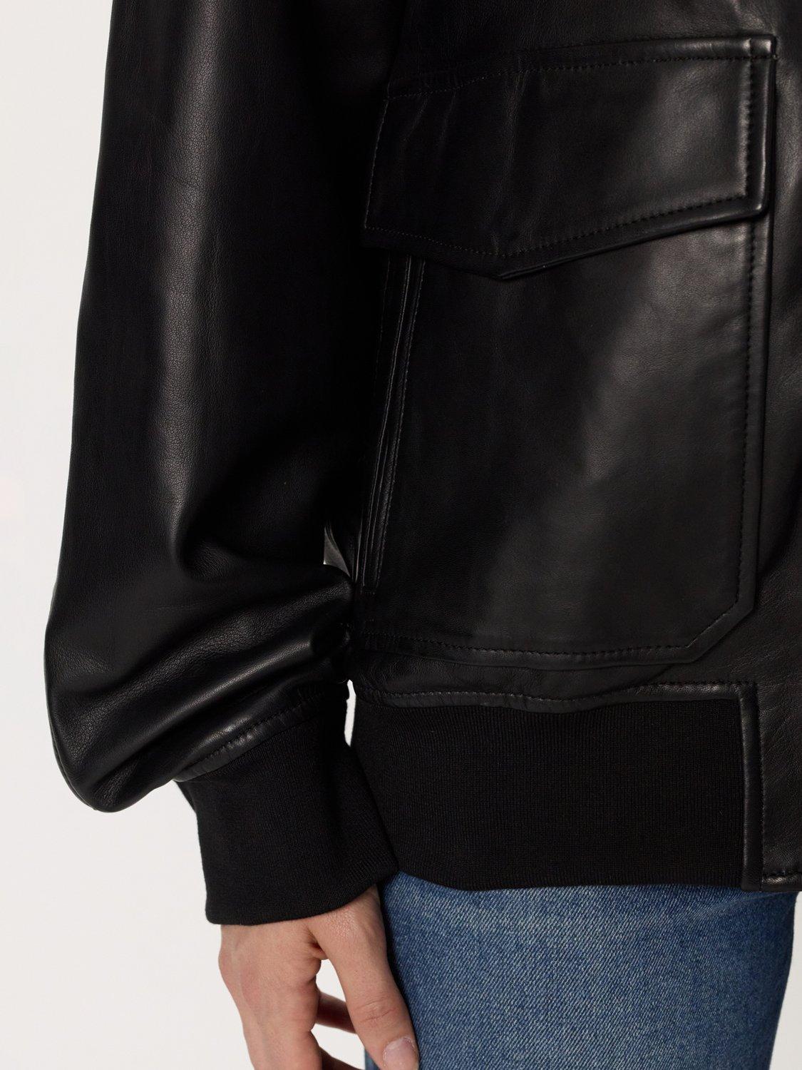 Product image 7 of 7, which shows Gerard Darel Nima Suede Leather Jacket , Black, 10