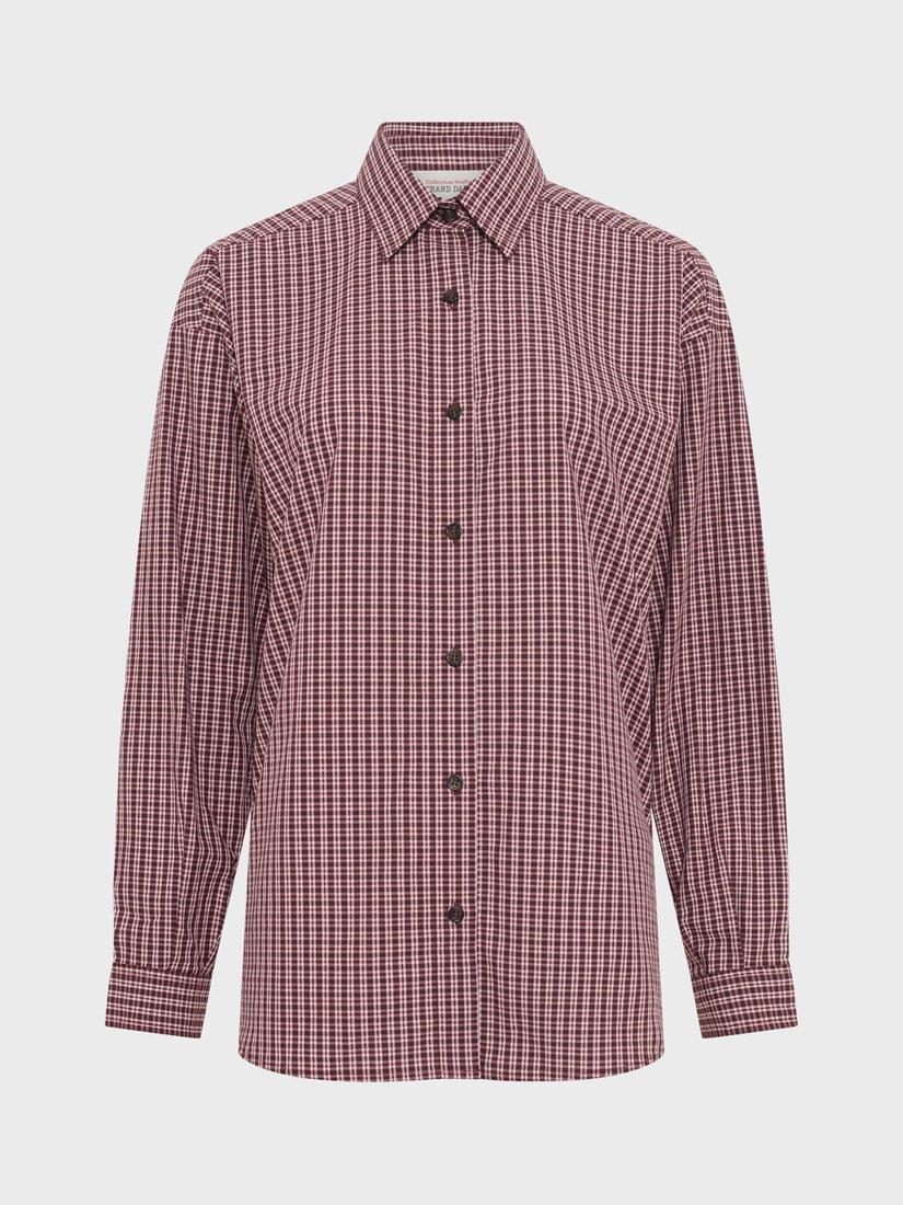 Product image 1 of 1, which shows Gerard Darel Athea Check Shirt, Redwine, 10