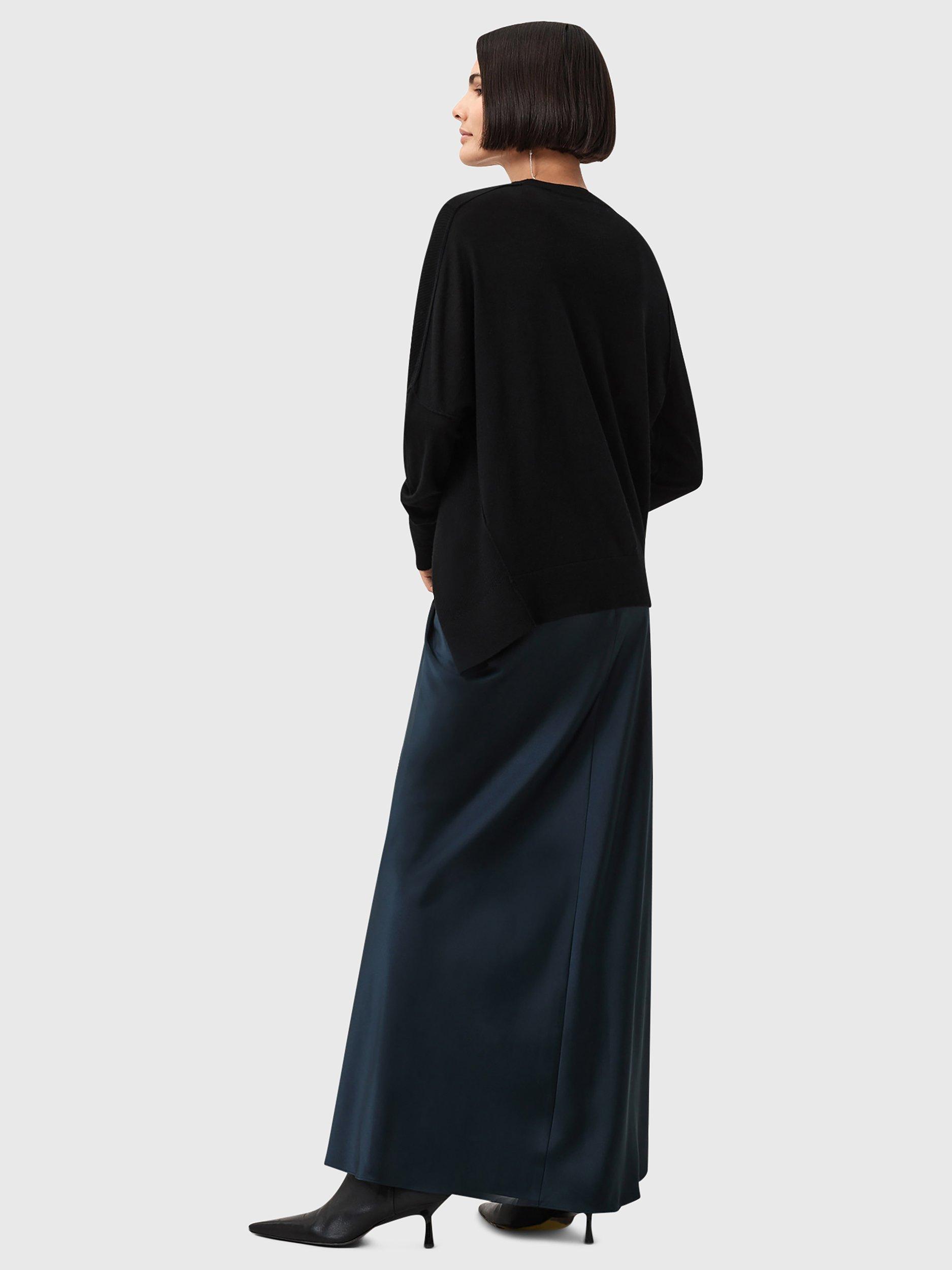 Product image 7 of 7, which shows AllSaints Alexia Ruched Maxi Skirt, Blue Mid, 6