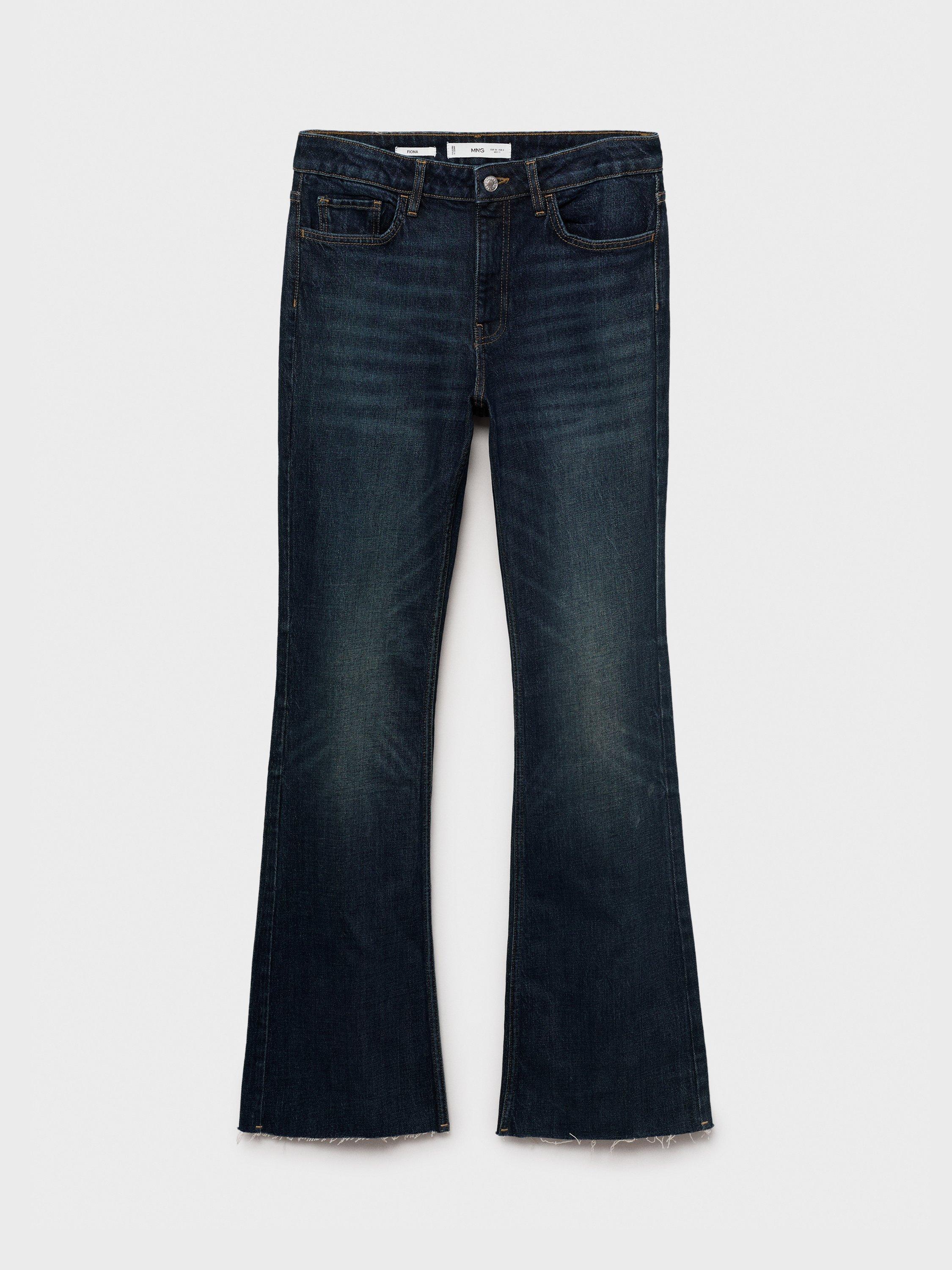 Product image 5 of 9, which shows Mango Fiona Mid Rise Flare Jeans, Blue Navy, 12