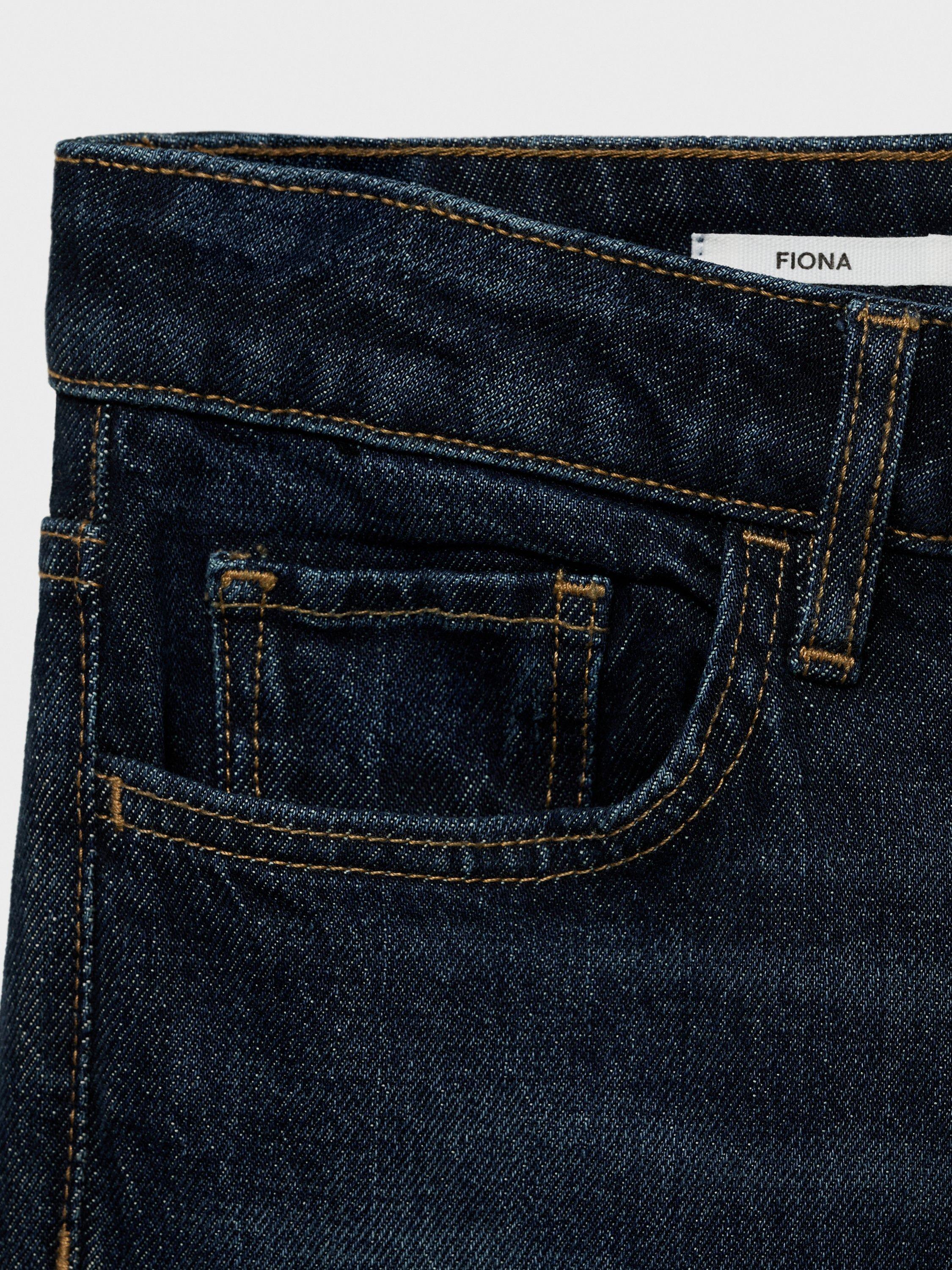 Product image 6 of 9, which shows Mango Fiona Mid Rise Flare Jeans, Blue Navy, 12