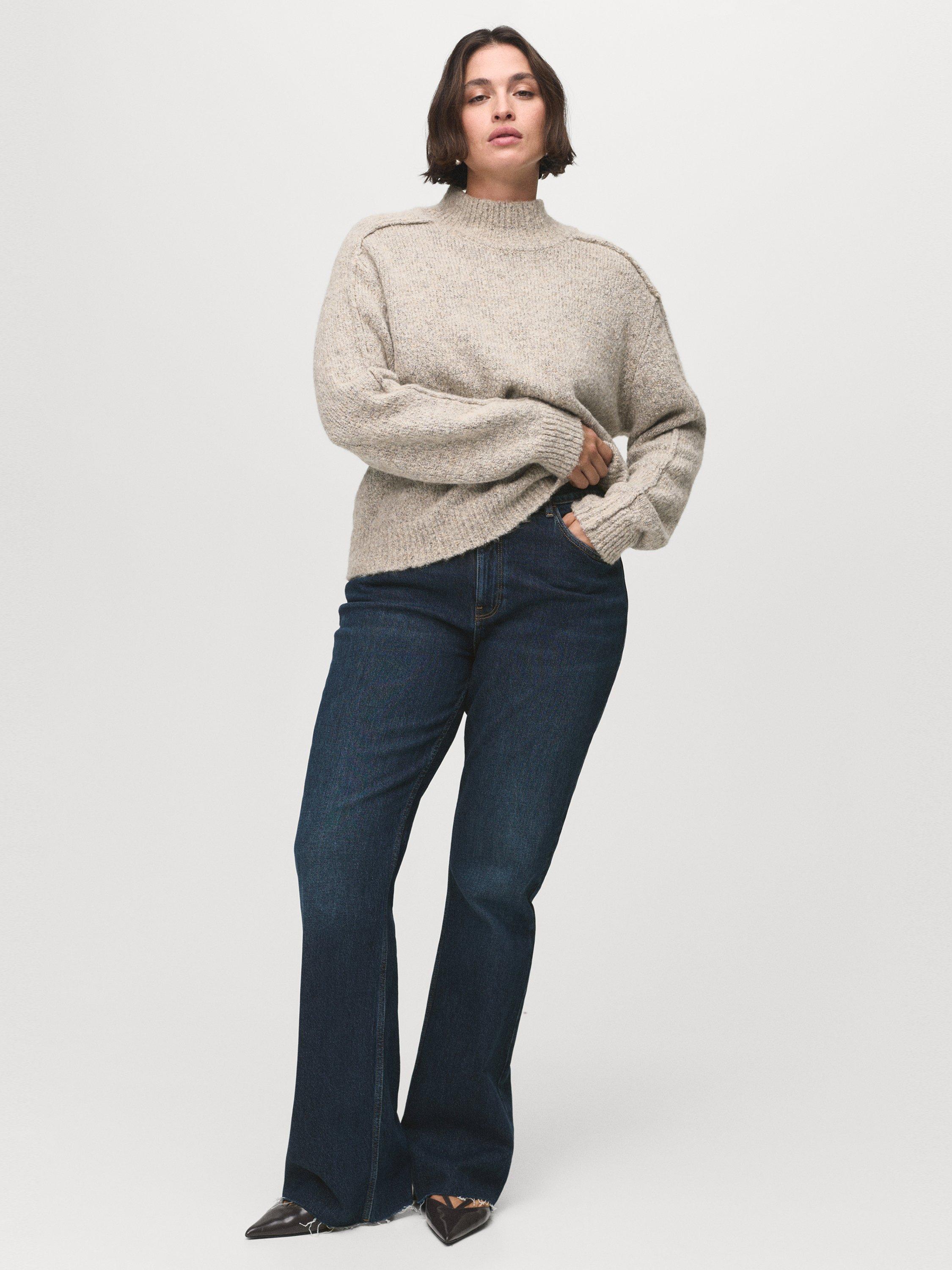 Product image 8 of 9, which shows Mango Fiona Mid Rise Flare Jeans, Blue Navy, 12