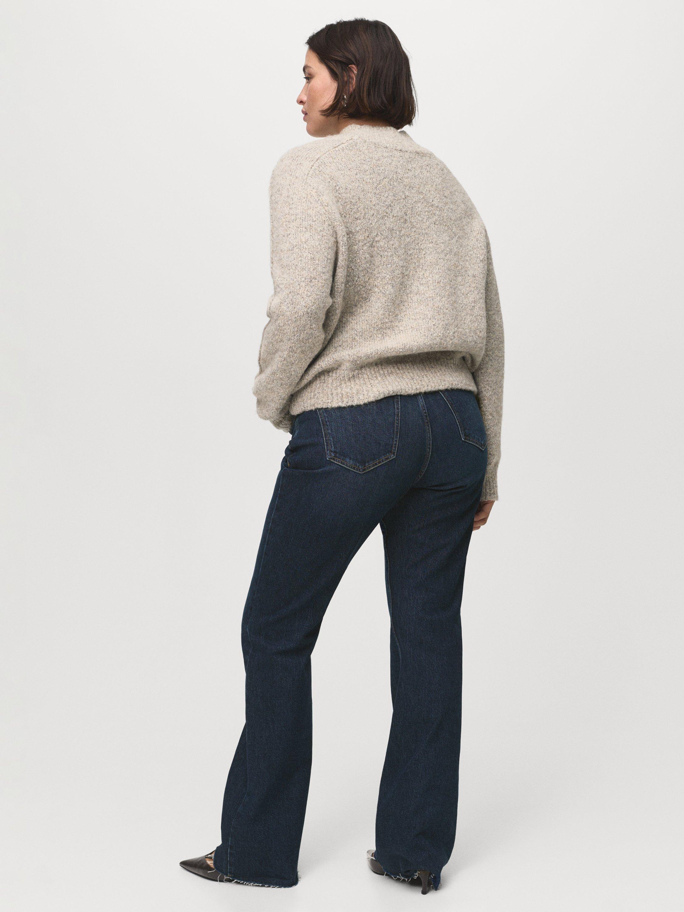 Product image 9 of 9, which shows Mango Fiona Mid Rise Flare Jeans, Blue Navy, 12