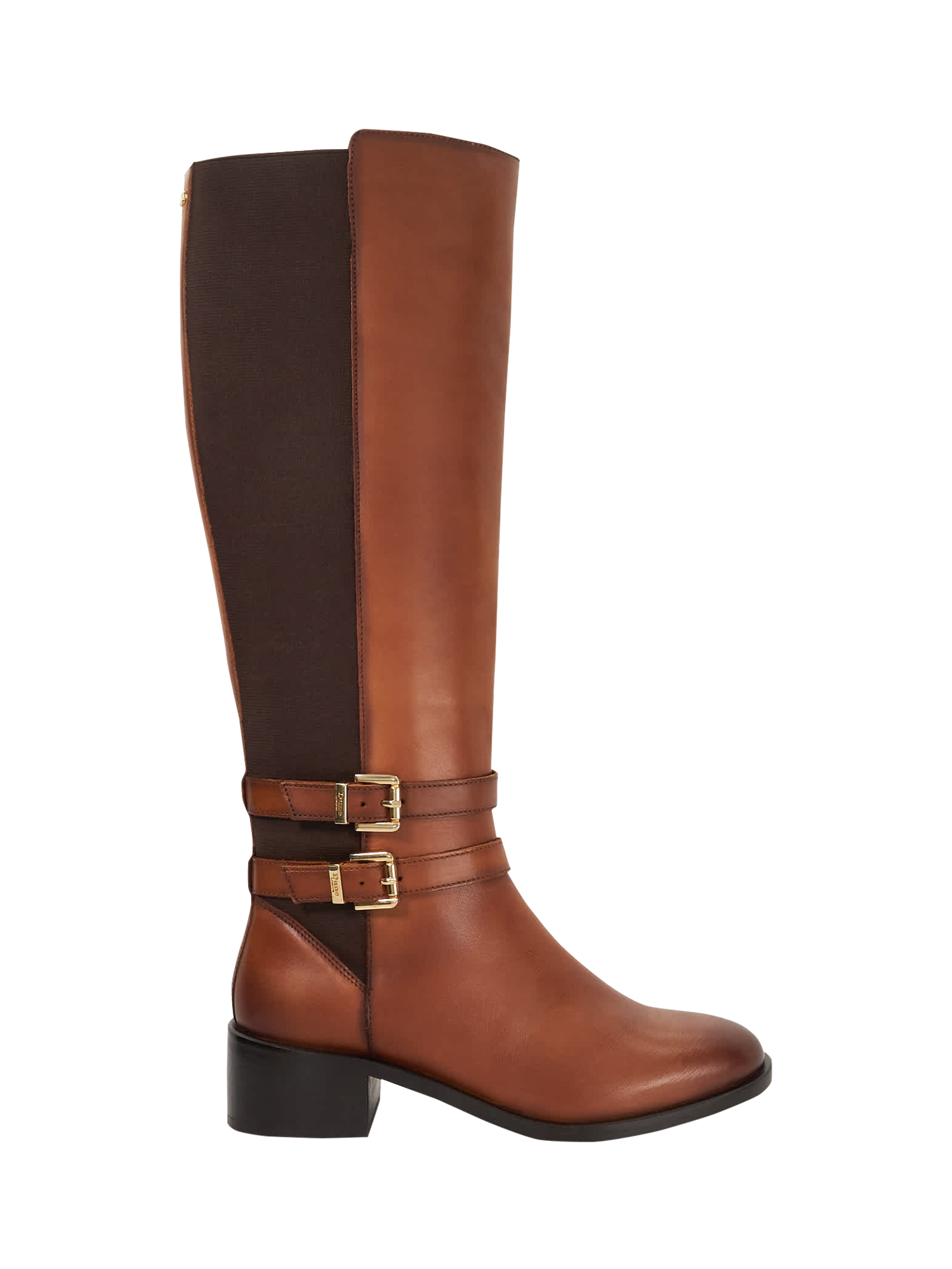 Dune London Tatter Leather Boots, Dark Tan