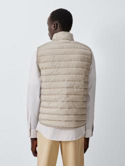 John Lewis Zip Through Puffer Gilet, Neutral - view 2, Neutral
