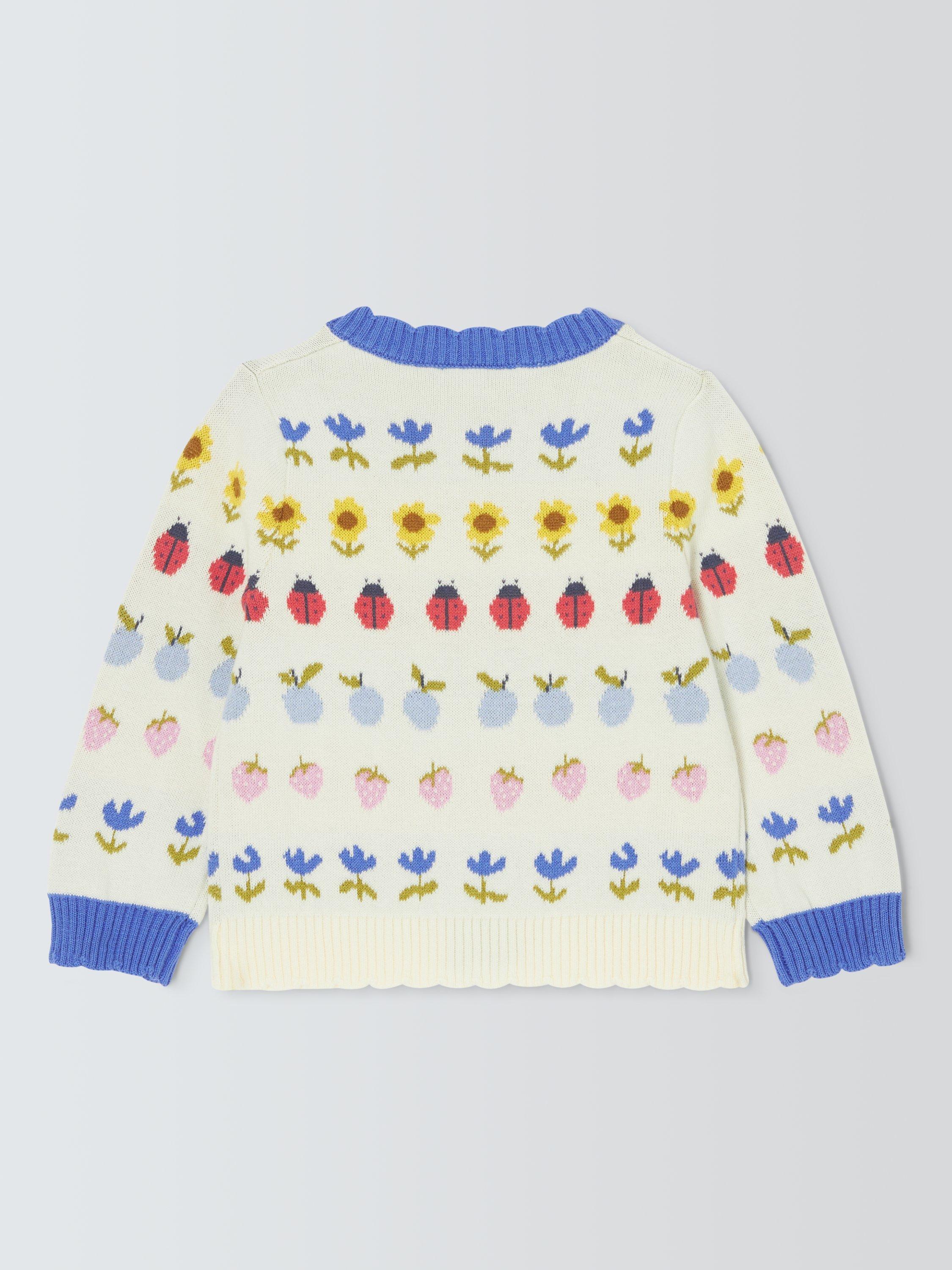 Product image 2 of 3, which shows John Lewis Baby Jacquard Cardigan, Multi, 0-3 months