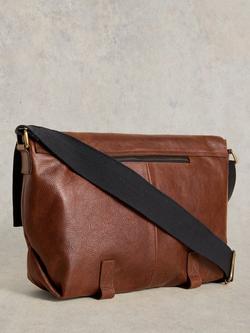 White Stuff Teddy Leather Messenger Bag - view 2, Mid Tan