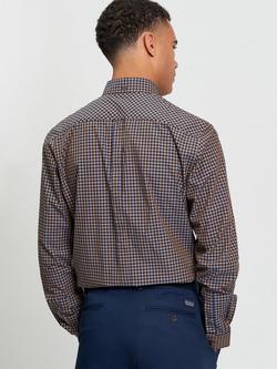Ben Sherman Cotton Regular Fit Gingham Check Shirt, Bronze - view 2, Bronze