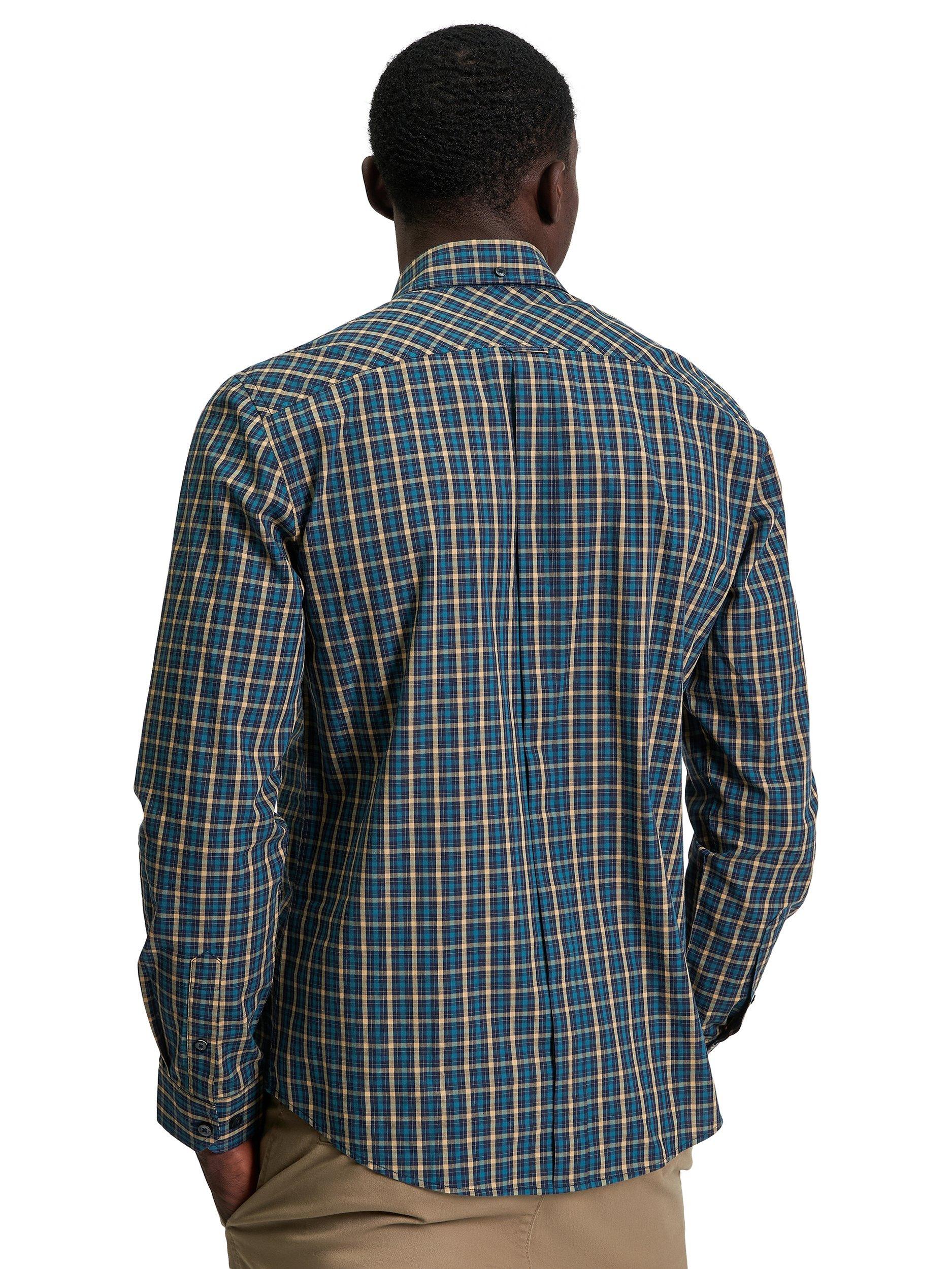 Product image 2 of 5, which shows Ben Sherman Cotton Regular Fit Check Shirt, Teal, S