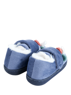 JoJo Maman Bébé Stegosaurus Slippers, Blue - view 2, Blue