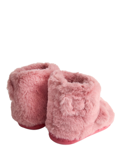 JoJo Maman Bébé Kids' Unicorn Plush Boots, Pink - view 2, Pink