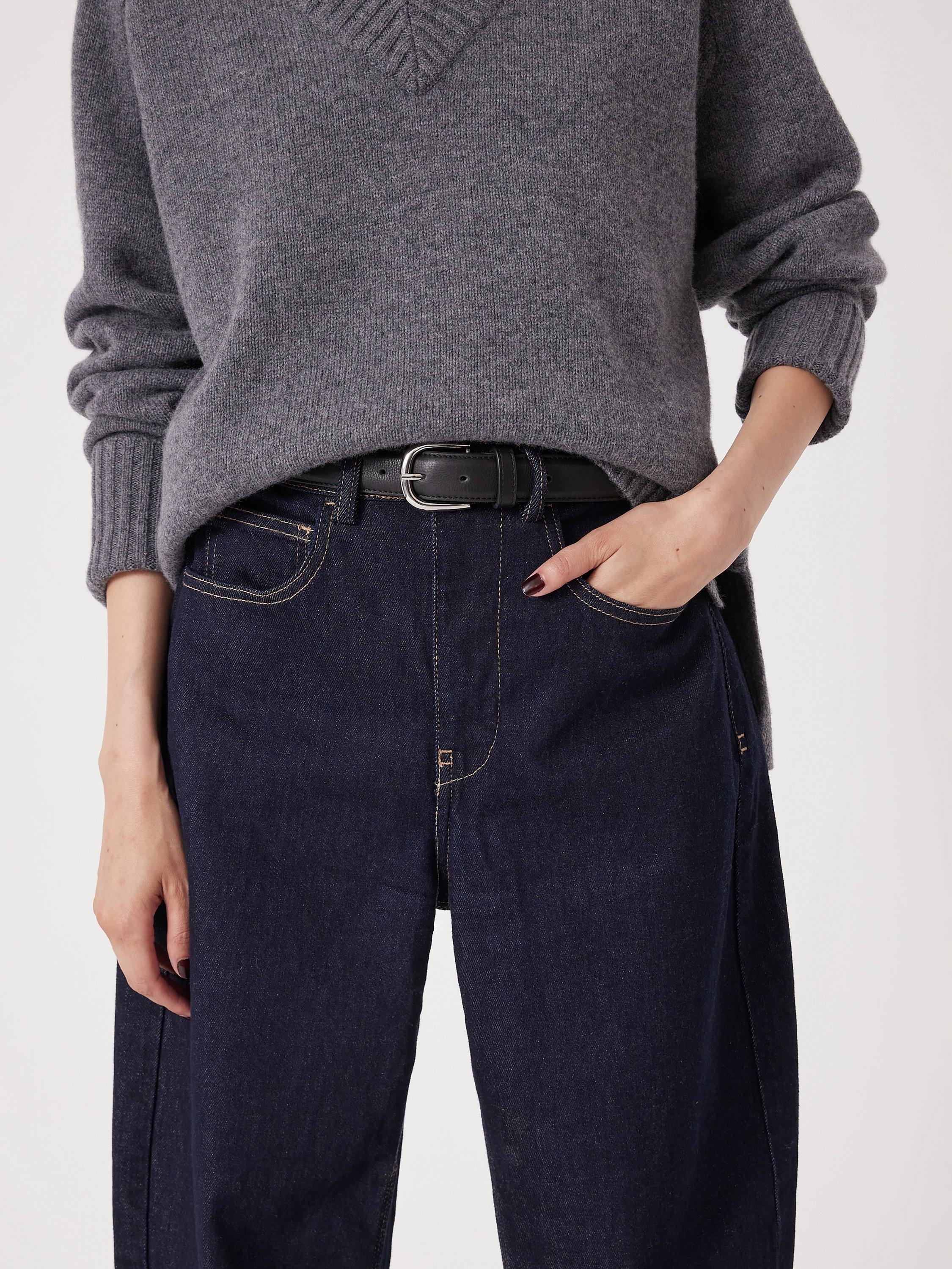 Product image 1 of 2, which shows HUSH Polly Leather Belt, Black, L