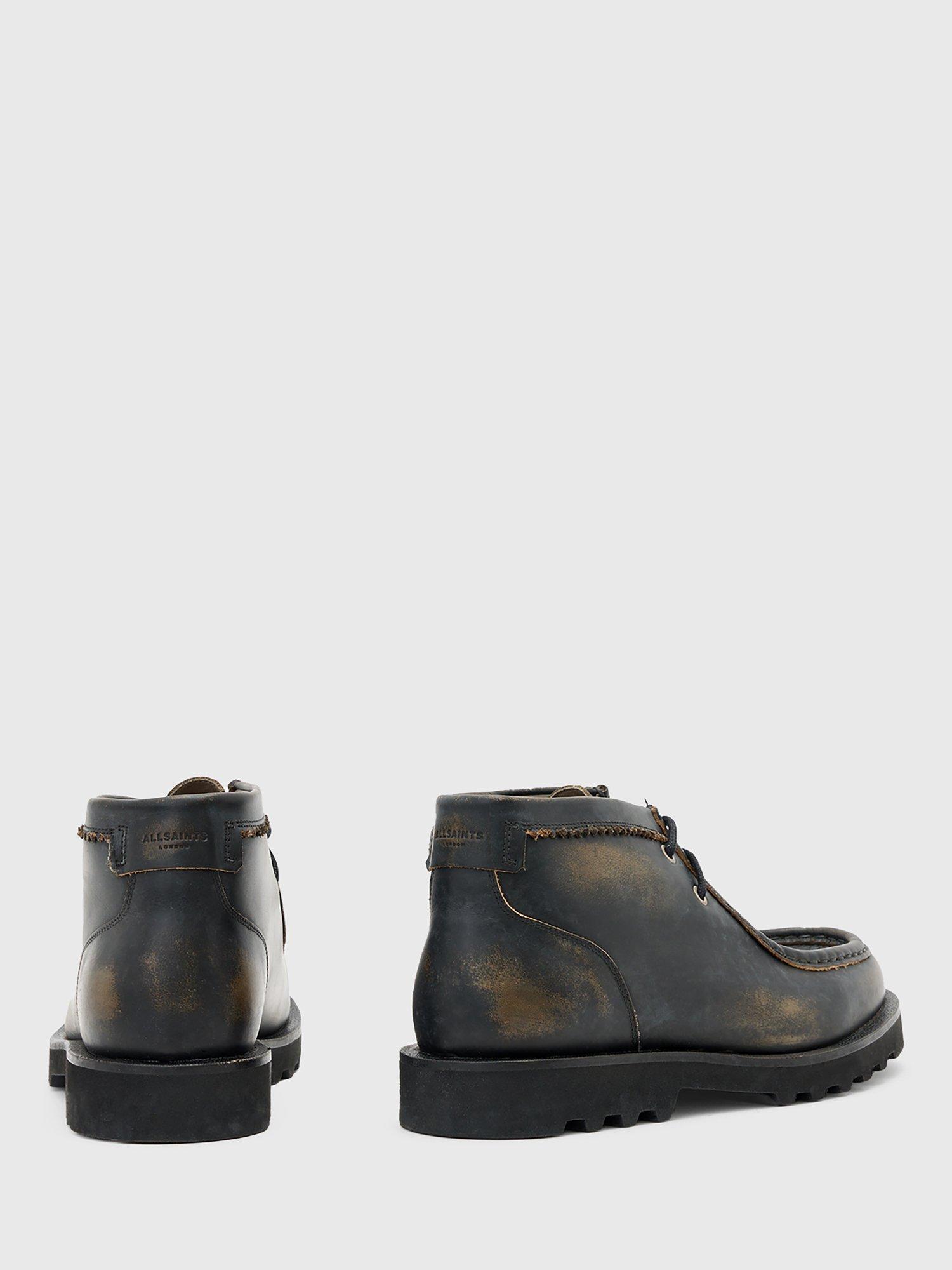 Product image 7 of 7, which shows AllSaints Skiff Leather Chukka Boots, Black/Multi, 10