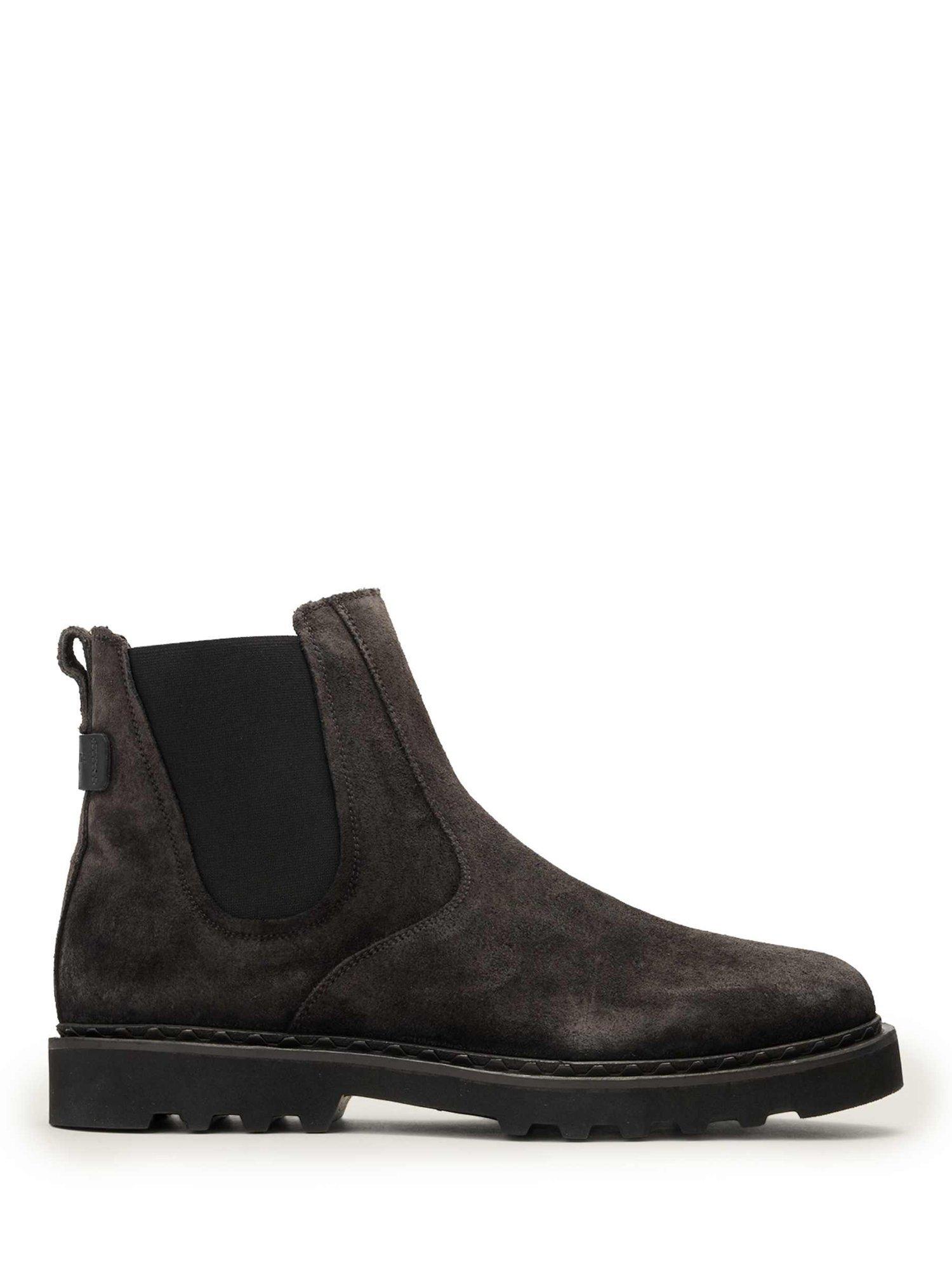Product image 1 of 5, which shows AllSaints Suede Chelsea Boots, Warm Grey, EU44