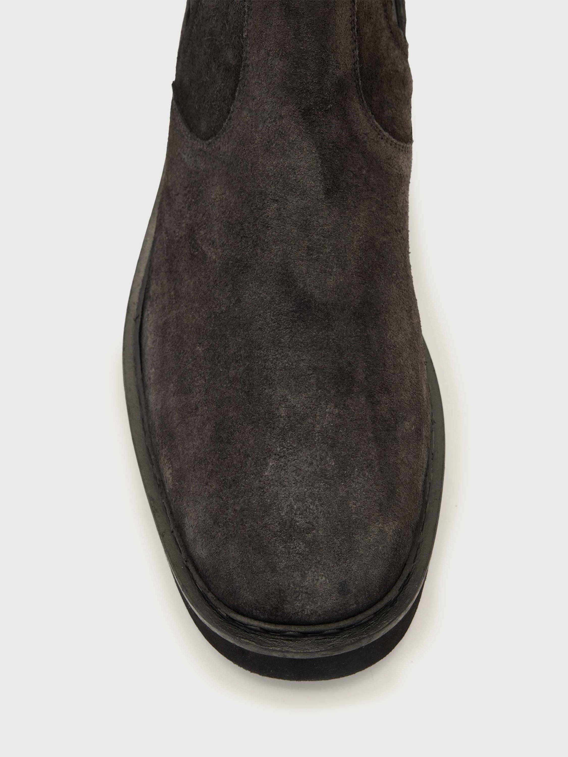 Product image 2 of 5, which shows AllSaints Suede Chelsea Boots, Warm Grey, EU44