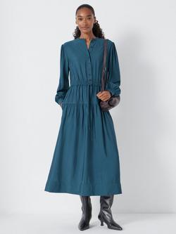 HUSH Long Sleeved Airflow Dress, Teal Blue