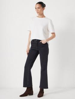 HUSH Eliana Bootcut Cropped Jeans, Washed Black