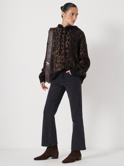 HUSH Eliana Bootcut Cropped Jeans - view 2, Washed Black