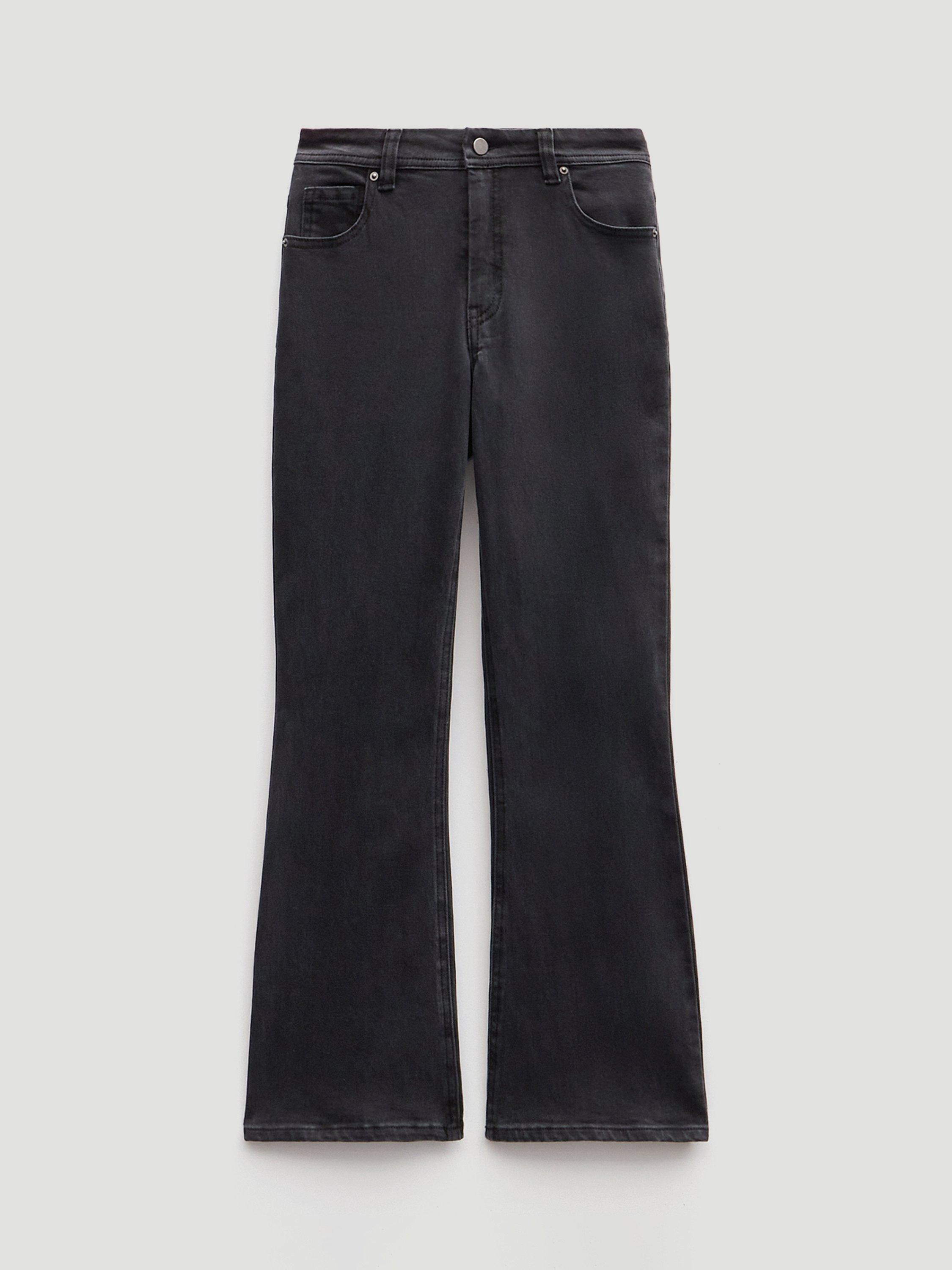 Product image 4 of 6, which shows HUSH Eliana Bootcut Cropped Jeans, Washed Black, 10