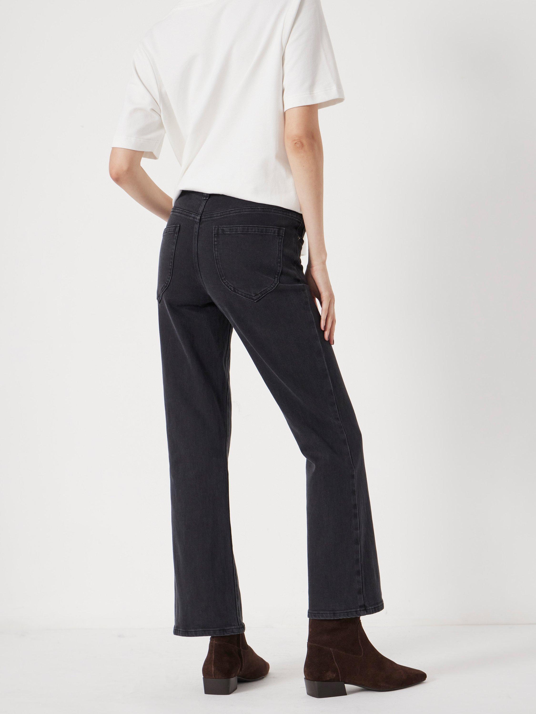 Product image 5 of 6, which shows HUSH Eliana Bootcut Cropped Jeans, Washed Black, 10