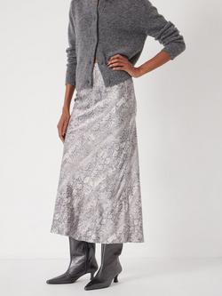 HUSH Simone Snake Print Skirt, Grey