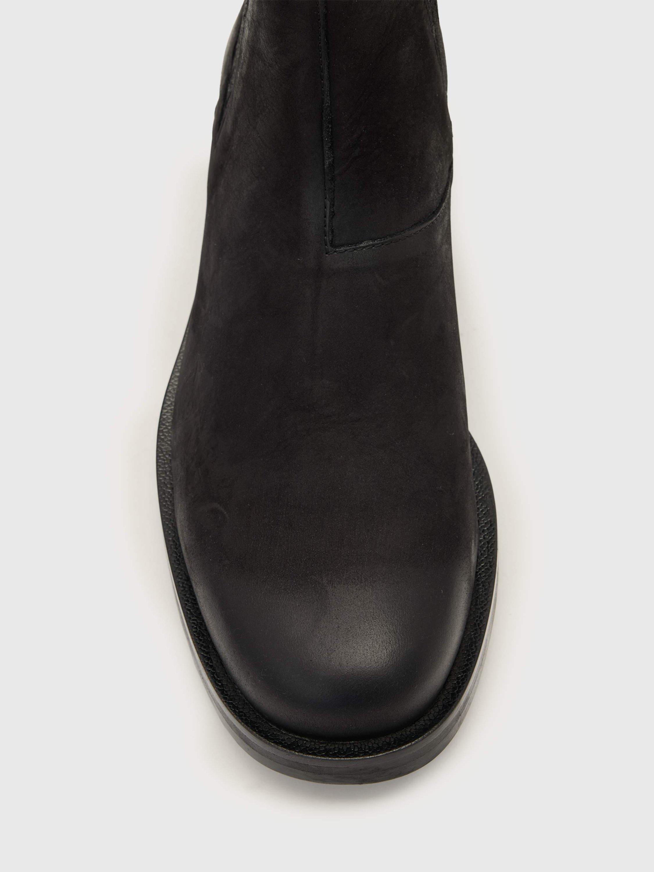 Product image 2 of 5, which shows AllSaints Bloom Leather Chelsea Boots, Black, EU44