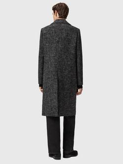 AllSaints Lincoln Double Breasted Coat - view 2, Grey Charcoal