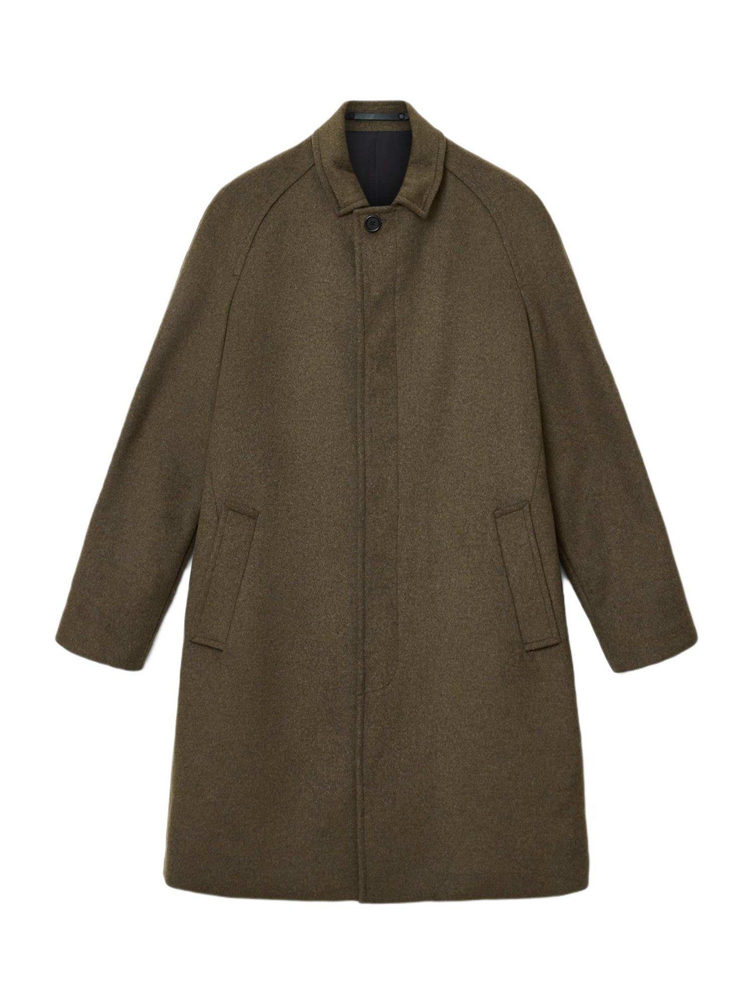 Product image 4 of 7, which shows AllSaints Wool Blend Overcoat, Mid Brown, 34R